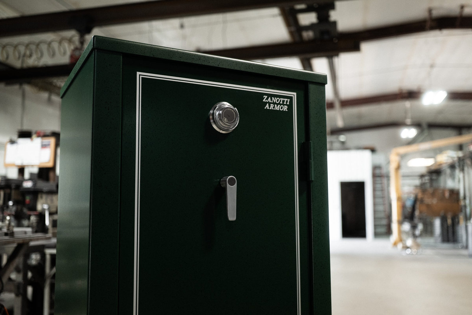 A finished safe on the floor