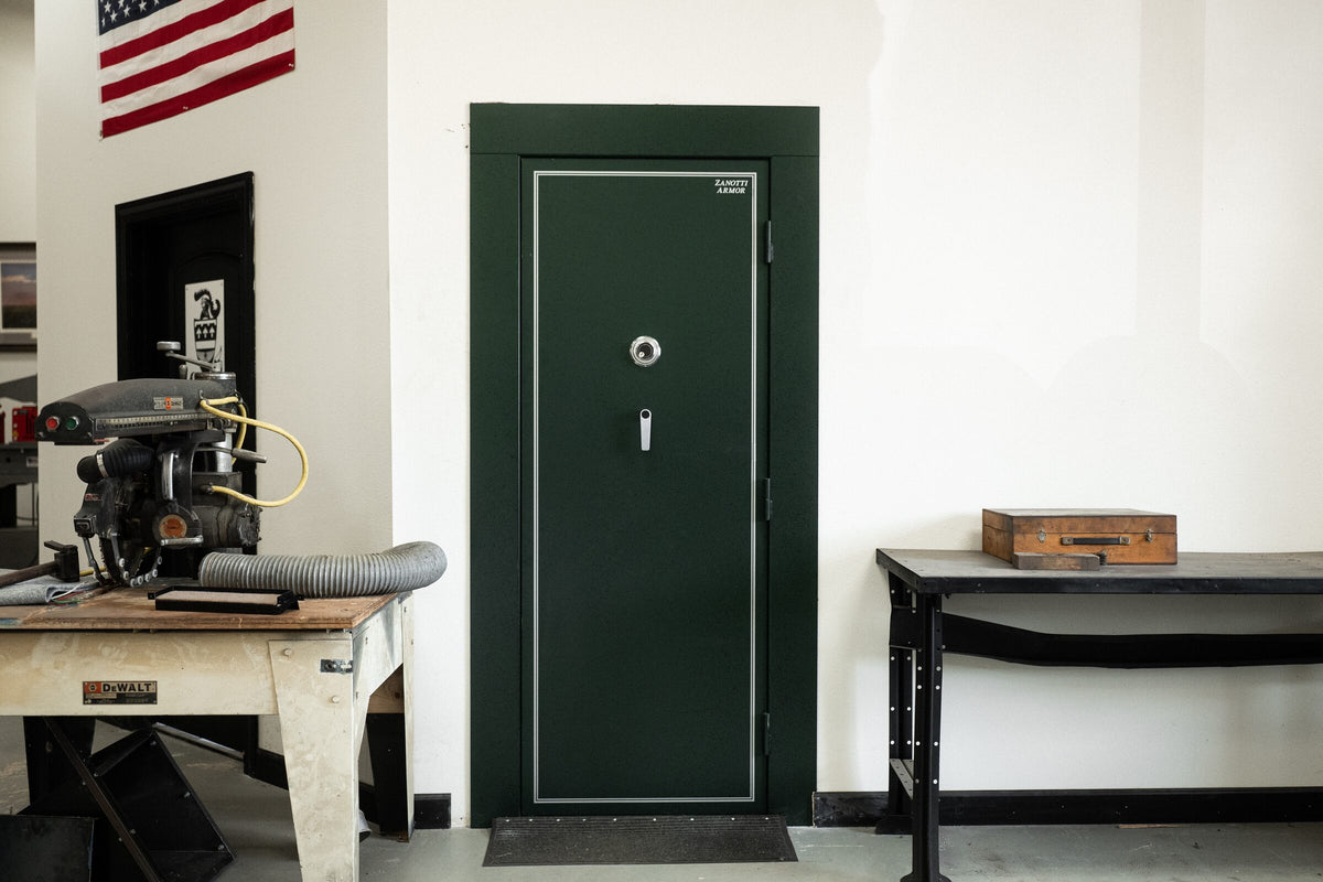 V1 vault door in Hunter Green