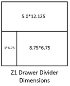 Z1 drop drawer dimensions