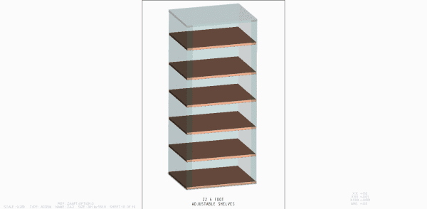 Z2 6ft safe adjustable shelves