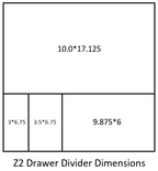 Z2 drop drawer dimensions